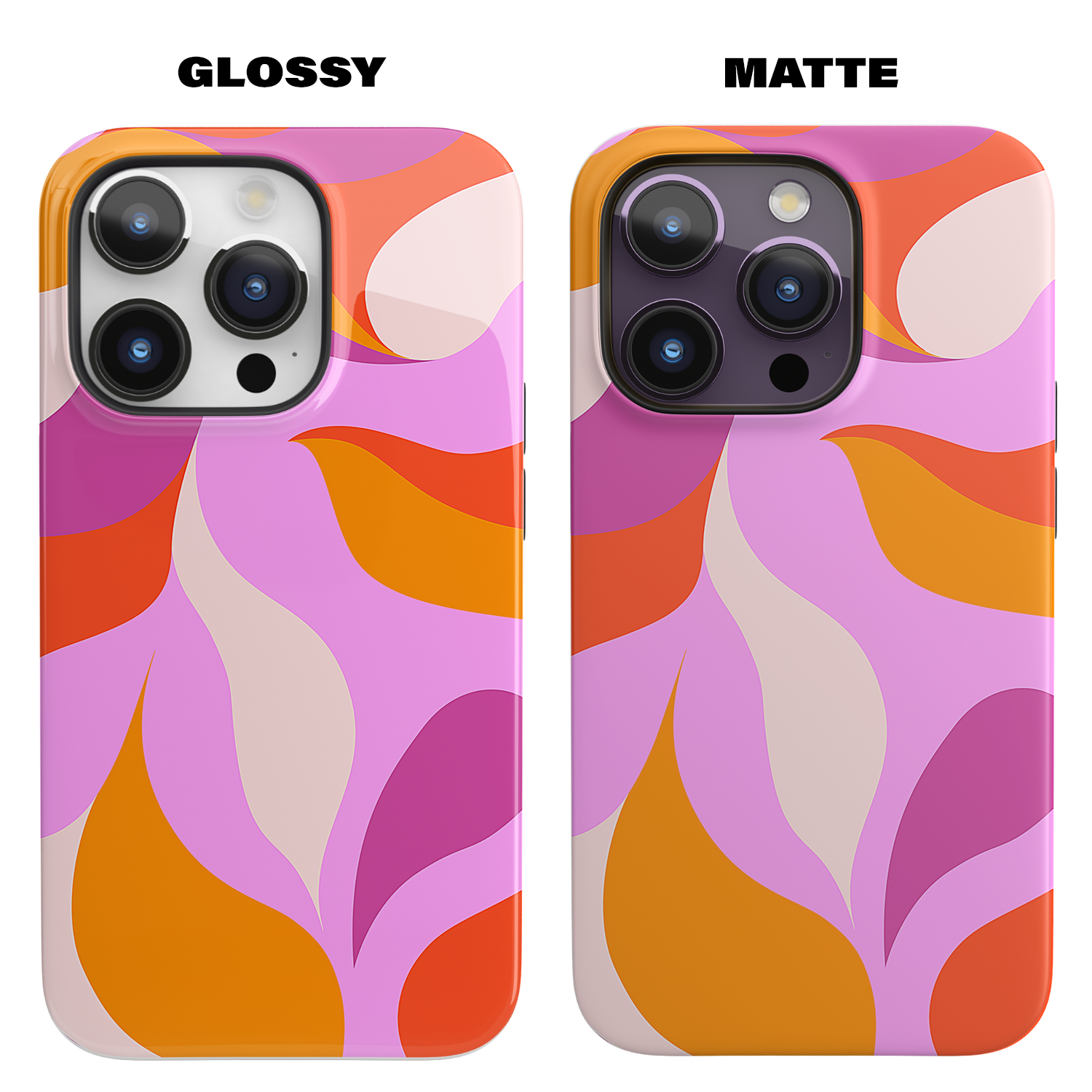 Peachy Swirls (iPhone MagSafe Case)Elevate your iPhone's protection and style with RimaGallery's Peachy Swirls design in sunset shades on a MagSafe Case against a dark backdrop. Enjoy dual-layer defenRimaGallery