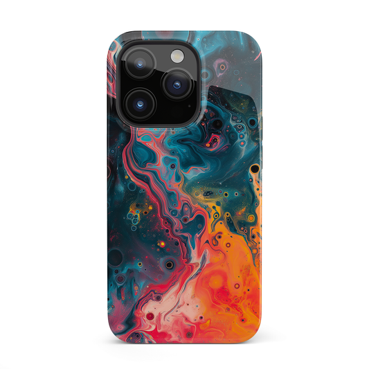 Galactic Swirl (iPhone Case 11-15)Elevate your iPhone's protection and style with RimaGallery's Psychedelic swirls of galaxy colors on a protective phone case On case, featuring dual-layer defense anRimaGallery