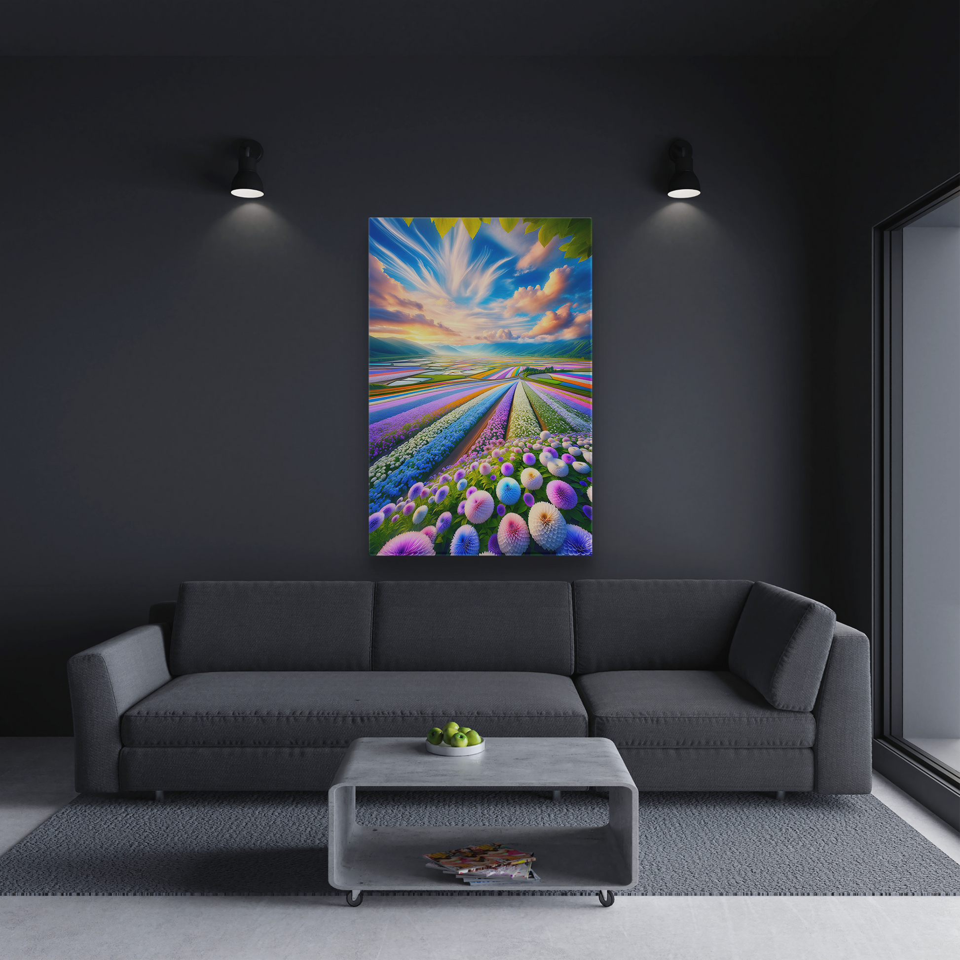 Bloom Brilliance (Canvas)Bloom Brilliance (Canvas  Matte finish, stretched, with a depth of 1.25 inches) Elevate your décor with RimaGallery’s responsibly made art canvases. Our eco-friendlyRimaGallery