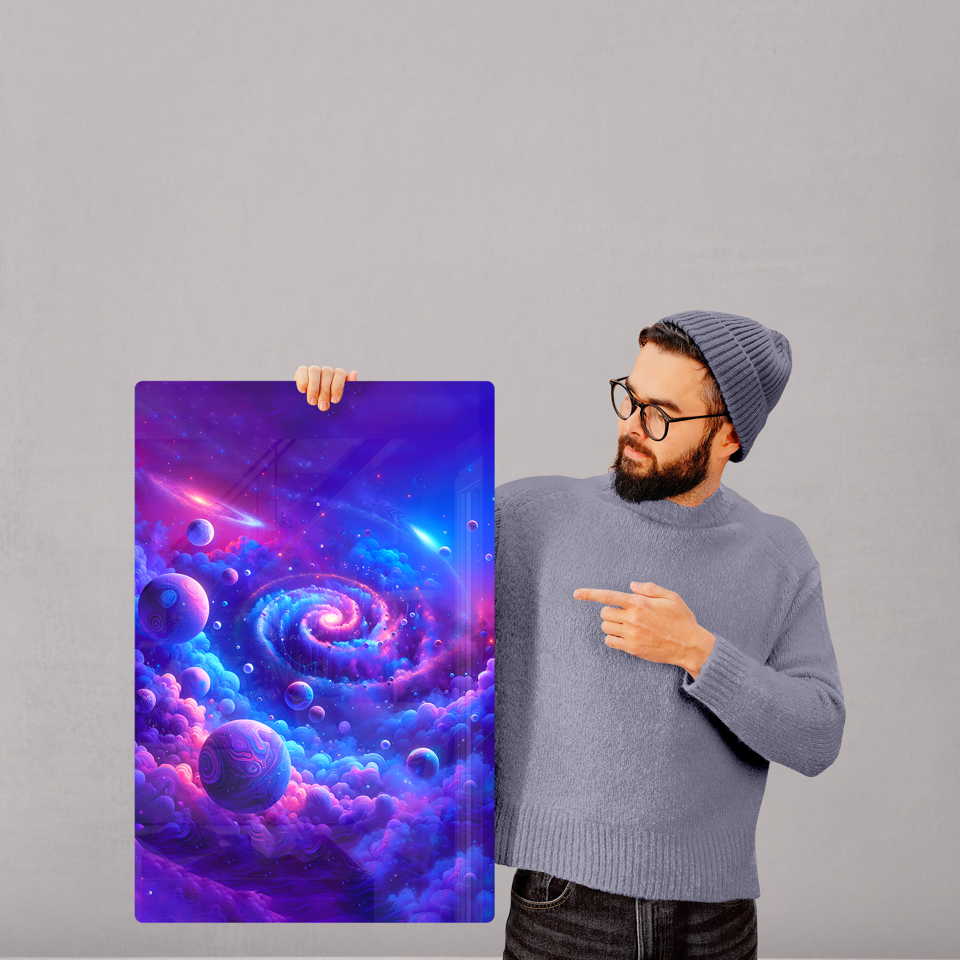 Purple Galaxy Nebula (Acrylic)Purple Galaxy Nebula
 Transform your space with our elegant Acrylic Glass Prints, where art meets modernity. Experience superior quality with high-grade acrylic and RimaGallery