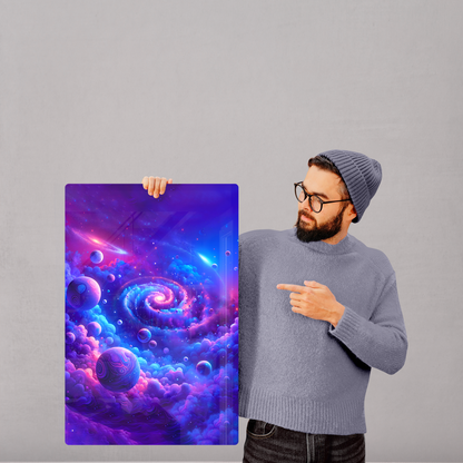 Purple Galaxy Nebula (Acrylic)Purple Galaxy Nebula
 Transform your space with our elegant Acrylic Glass Prints, where art meets modernity. Experience superior quality with high-grade acrylic and RimaGallery