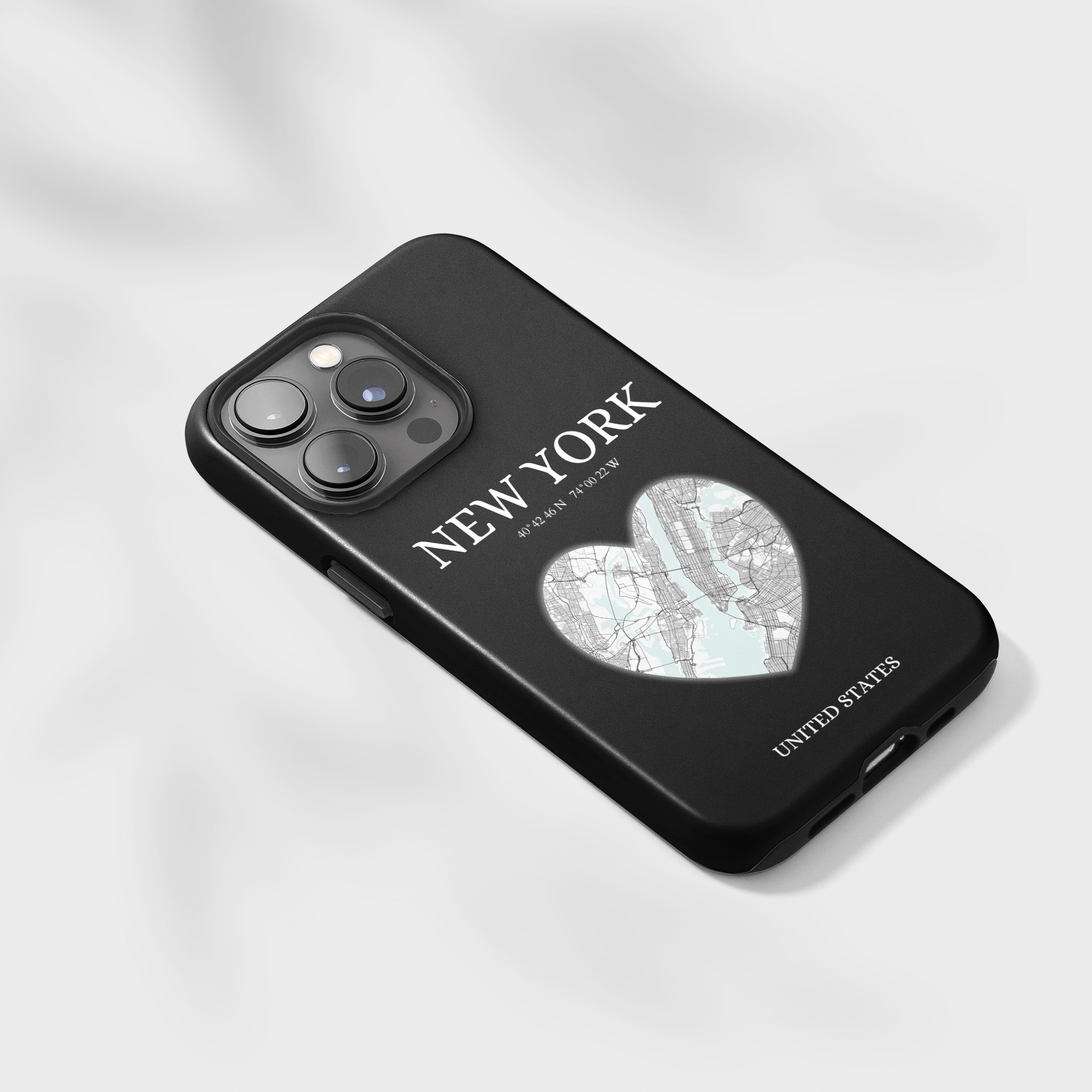 Elevate your iPhone's style with the New York Heartbeat Black MagSafe Case, offering robust protection, MagSafe compatibility, and a choice of matte or glossy finish-York Heartbeat - Black (iPhone MagSafe Case)