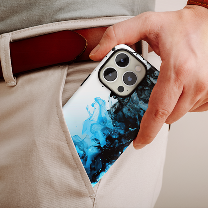 Ocean Fizz (iPhone MagSafe Case)Elevate your iPhone's protection and style with RimaGallery's Ink swirls in oceanic hues on a MagSafe Case. Enjoy dual-layer defense, vibrant design choices, and MagRimaGallery