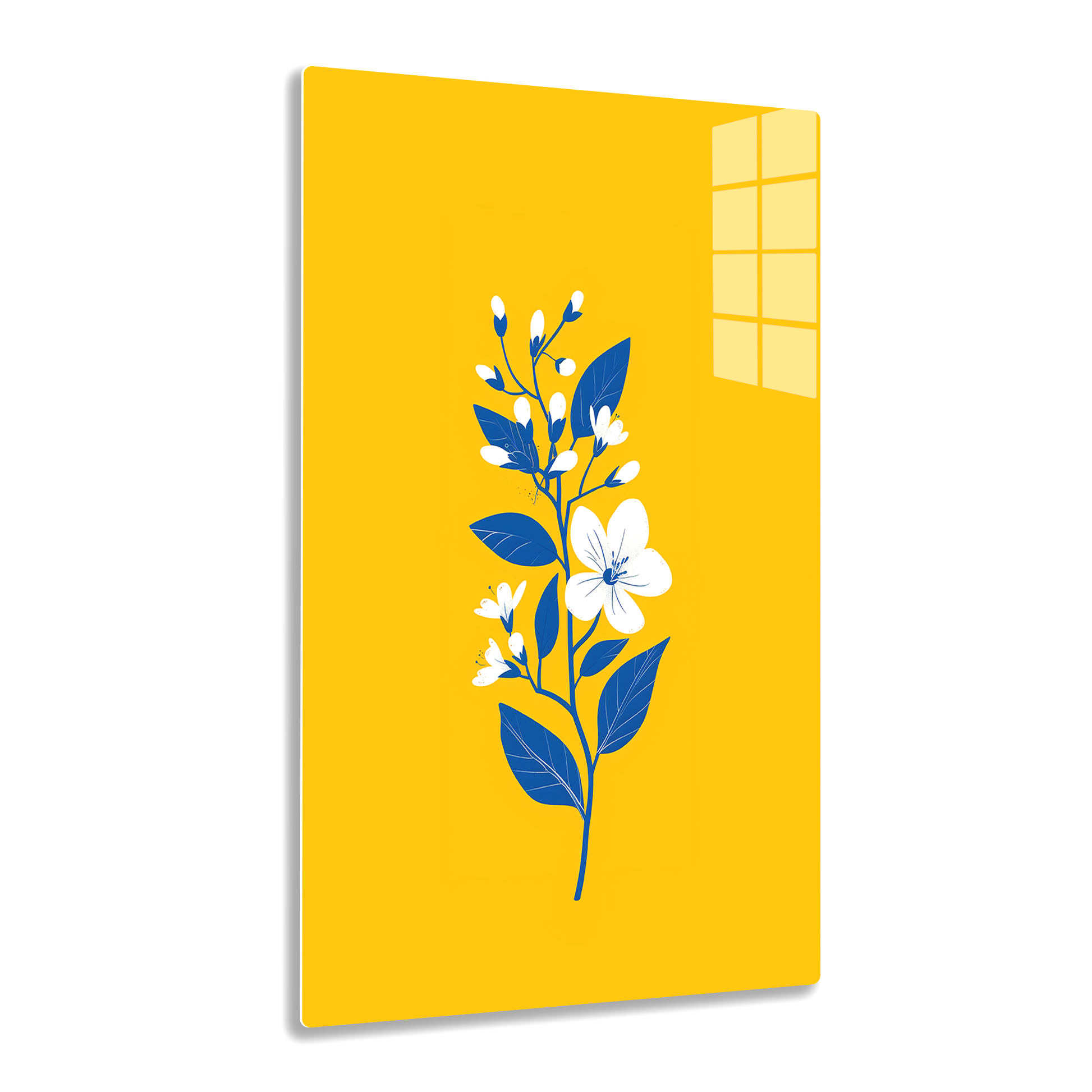 Indigo Bloom (Acrylic)Make a statement withIndigo Bloom acrylic prints. The 1⁄4" acrylic panel exudes the illusion of a smooth glass surface for vibrant artwork. Pre-installed hanging harRimaGallery