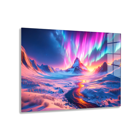 Auroral Mountain Majesty (Acrylic)Make a statement with Auroral Mountain Majesty acrylic prints. The 1⁄4" acrylic panel exudes the illusion of a smooth glass surface for vibrant artwork. Pre-installeRimaGallery