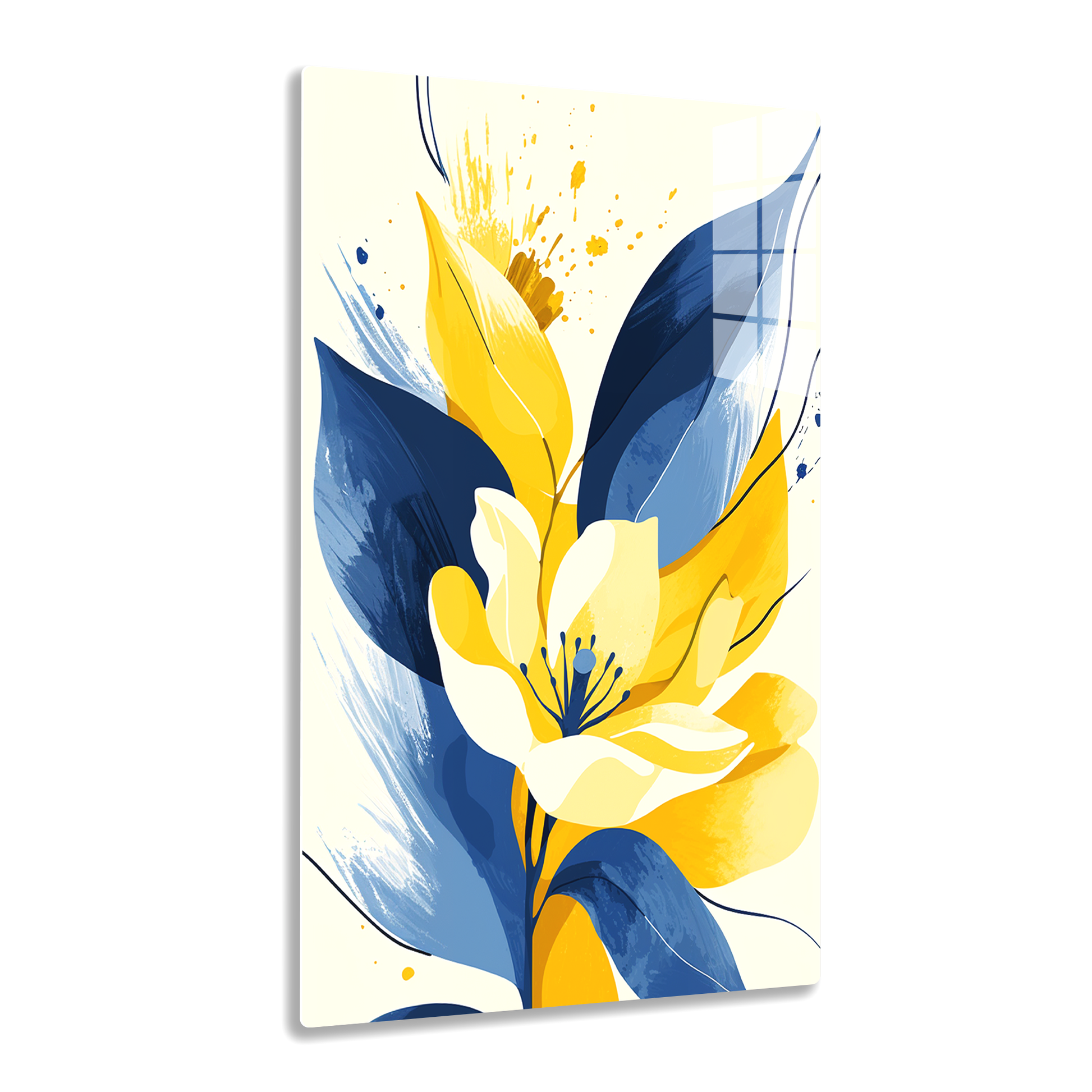 Indigo Spring (Acrylic)Make a statement with Indigo Spring acrylic prints. The 1⁄4" acrylic panel exudes the illusion of a smooth glass surface for vibrant artwork. Pre-installed hanging hRimaGallery