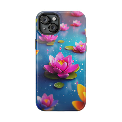 Lotus Lagoon (iPhone MagSafe Case)Discover elegance with our iPhone 13-15 MagSafe Case: Lightweight, USA-made, and compatible with all MagSafe accessories. Style meets protection. Rima Gallery presenRimaGallery