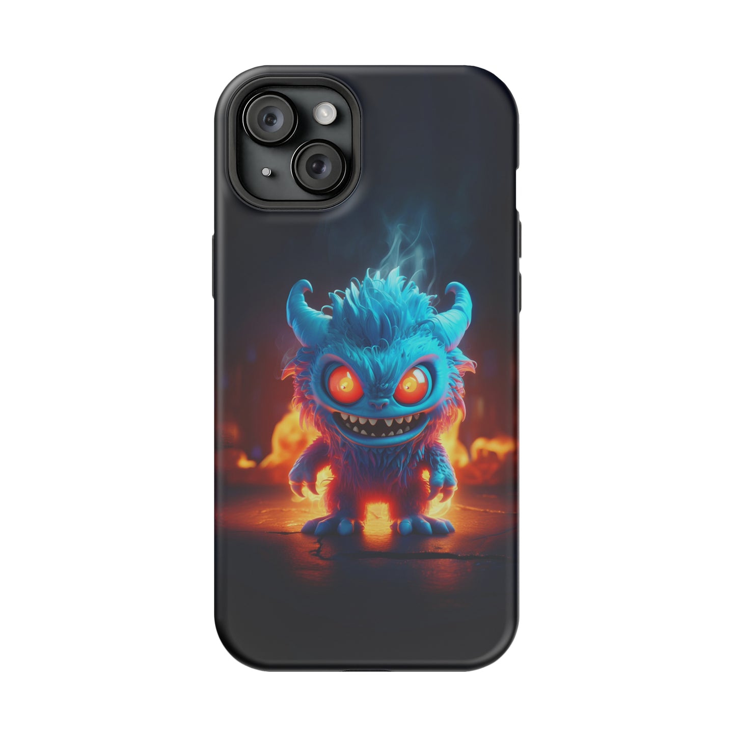 Fiery Monster (iPhone MagSafe Case)Revolutionize your iPhone's look and feel with RIMA Tough Phone Case – ultimate protection meets elegant style for iPhone 11-15. Grab yours now! 🛡️📱RimaGallery