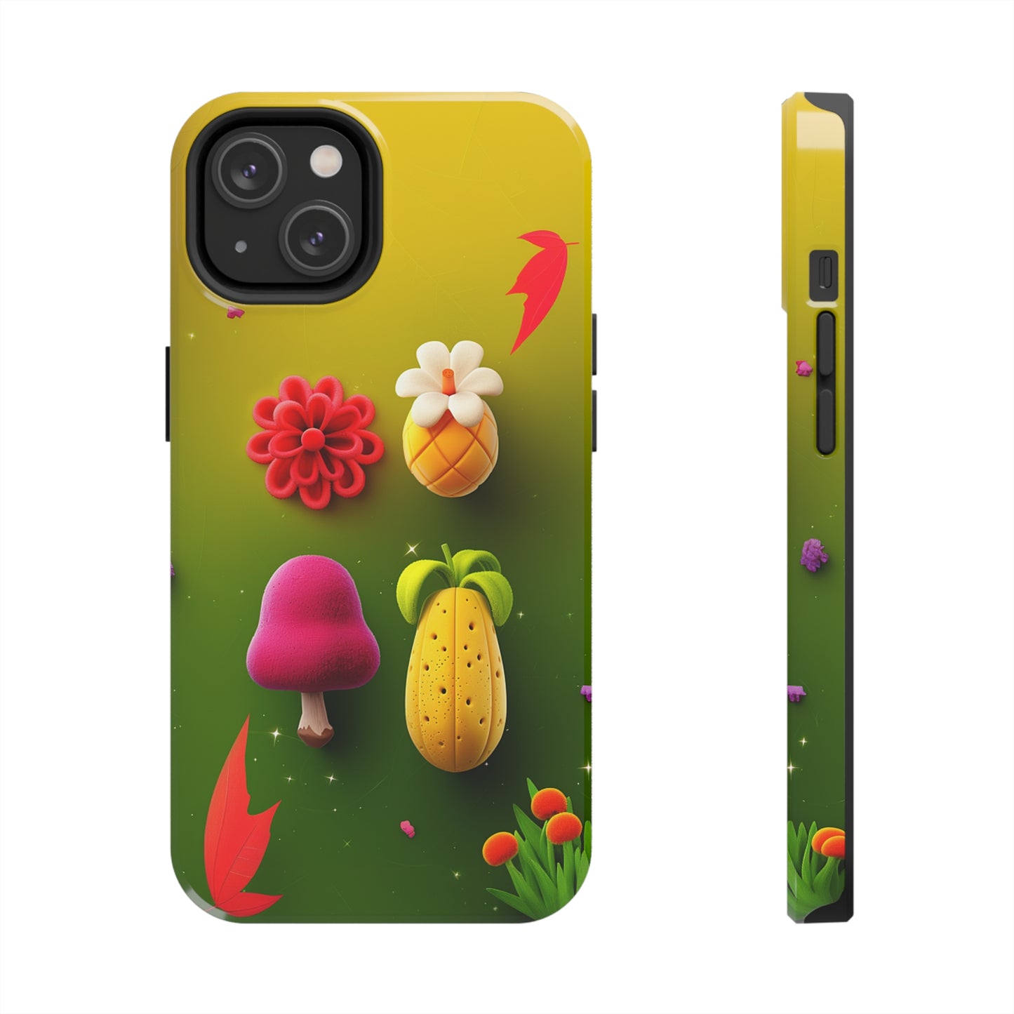 Whimsy Garden (iPhone Case 11-15)Secure your iPhone 11-15 with RIMA's durable case: Polycarbonate shell, rubber lining for shock absorption, and supports wireless chargingRimaGallery