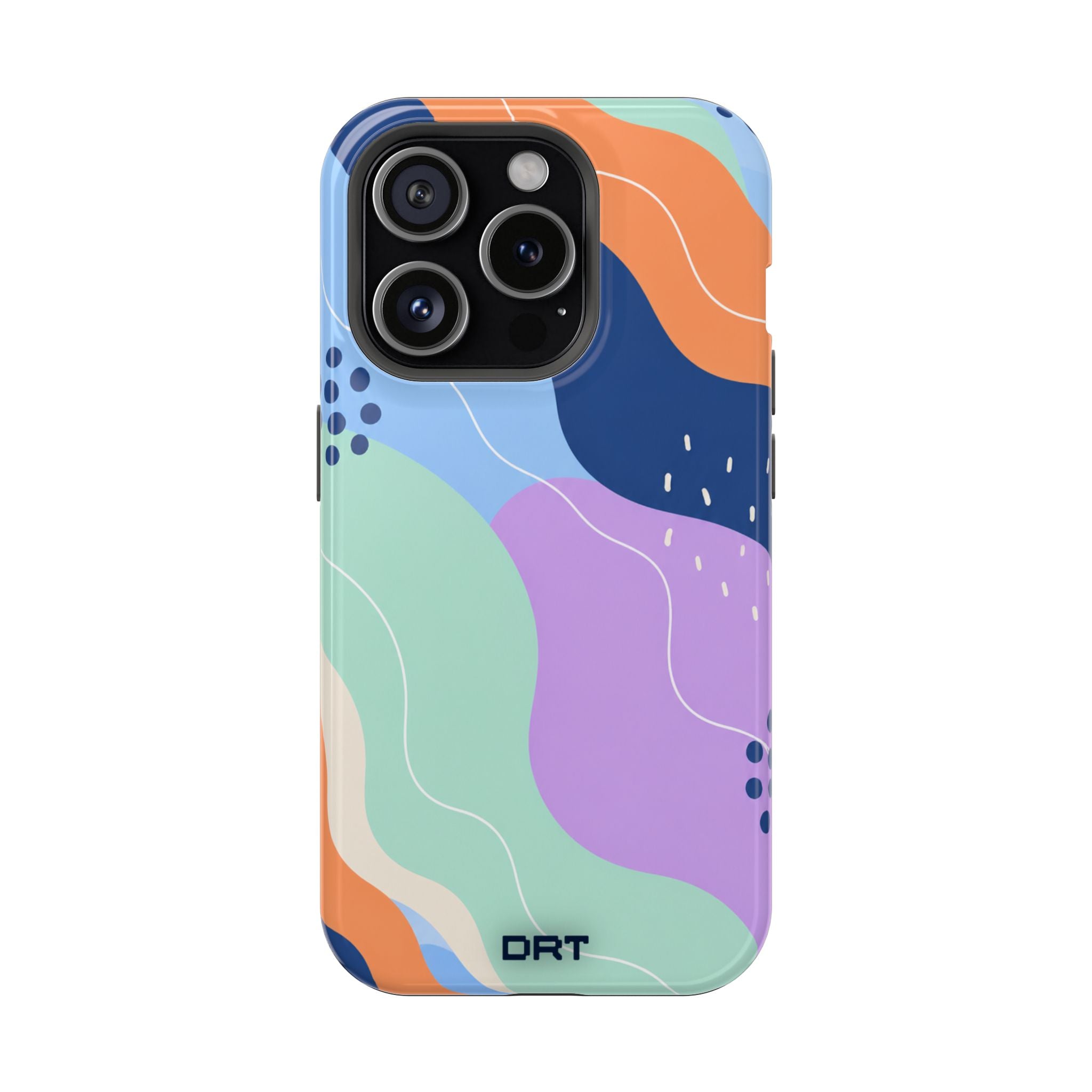 Abstract Colorwave Magnetic Impact-Resistant Phone Case