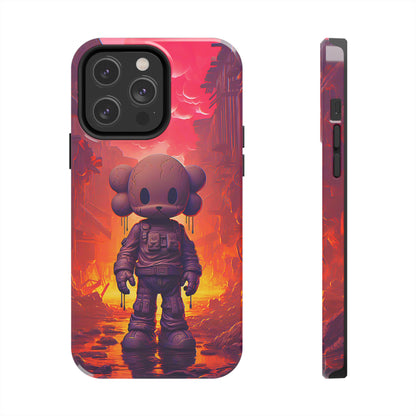 Cuddly Cohort (iPhone Case 11-15)Customize Your World with Unique Art! 🎨 This enchanting "Brave Teddy vs. Robot Apocalypse" design isn't solely for your phone. Dream of showcasing it on a poster, cRimaGallery