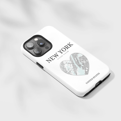 Elevate your iPhone's style with the Dubai Heartbeat White MagSafe Case, offering robust protection, MagSafe compatibility, and a choice of matte or glossy finish. P-York Heartbeat - White (iPhone MagSafe Case)