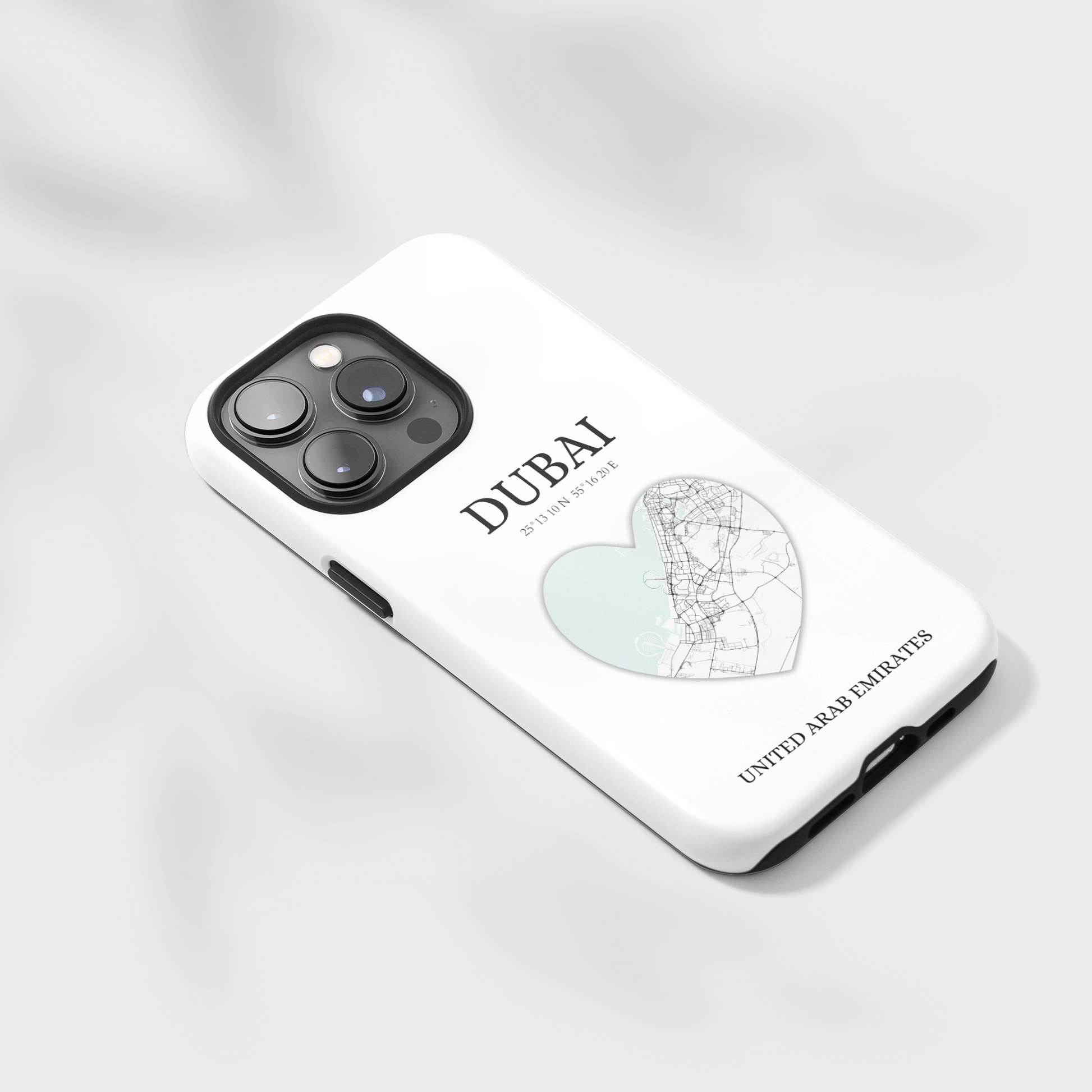 Dubai Heartbeat - White (iPhone MagSafe Case)Celestial Drive Revolutionize your iPhone's look and feel with RIMA Tough Phone Case – ultimate protection meets elegant style for iPhone 11-15. Grab yours now! 🛡️?imaGallery