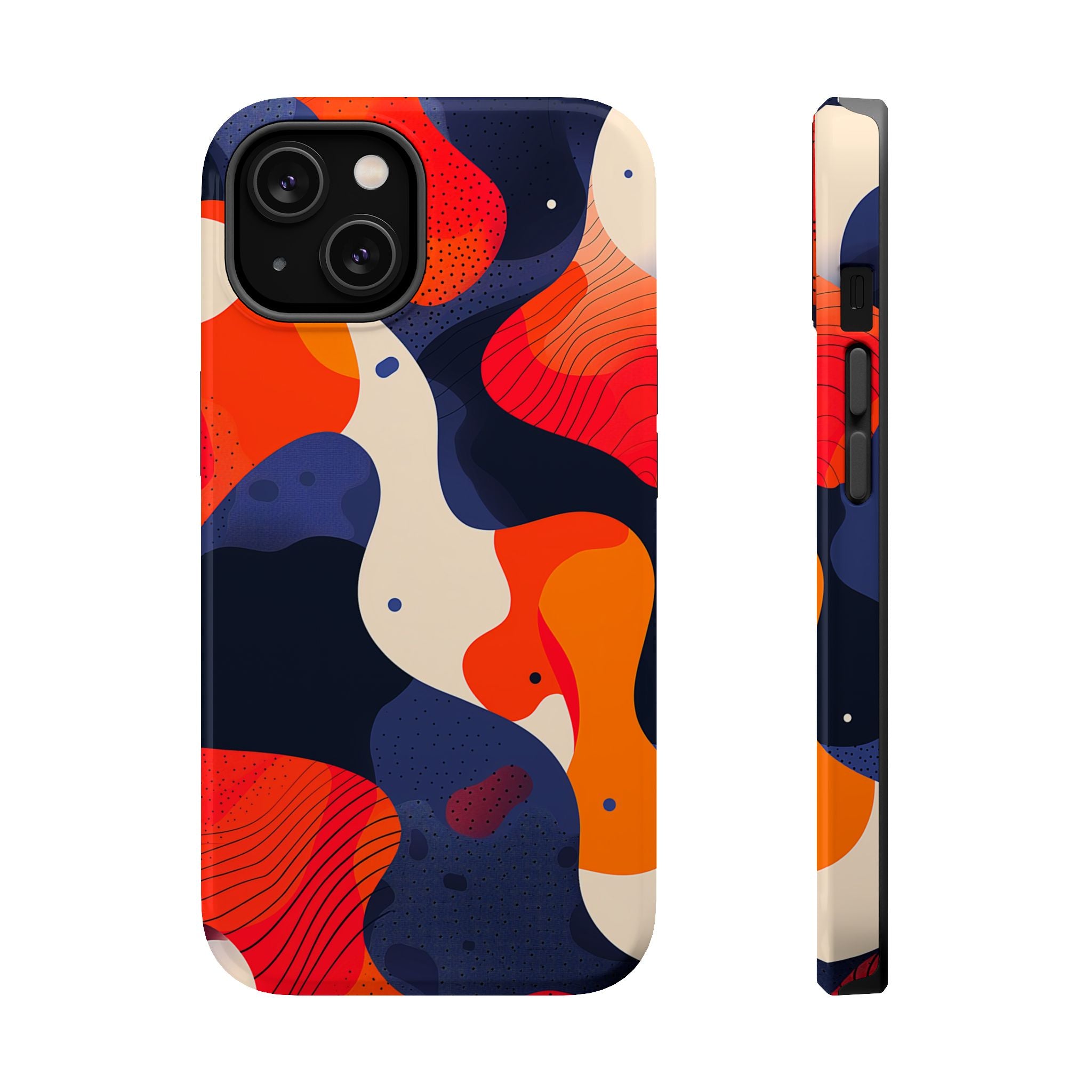 Abstract Colorwave Magnetic Phone Case — Impact-Resistant Protective Cover