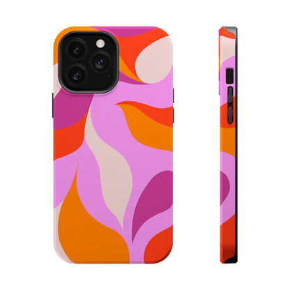 Peachy Swirls (iPhone MagSafe Case)Elevate your iPhone's protection and style with RimaGallery's Peachy Swirls design in sunset shades on a MagSafe Case against a dark backdrop. Enjoy dual-layer defenRimaGallery