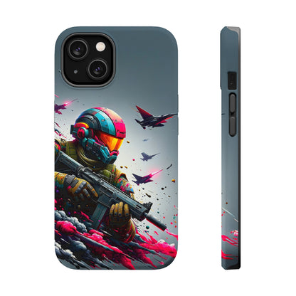 Spectrum Soldier (iPhone MagSafe Case)Spectrum Soldier MagSafe Durable Case: Style Meets Protection 📱✨
Upgrade your device with Rima Gallery's Spectrum Soldier MagSafe Durable Case. This case isn’t justRimaGallery