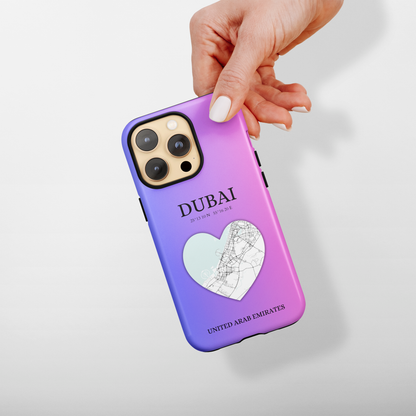 Dubai Heartbeat - Magenta (iPhone Case 11-15)Capture the essence of Dubai with RimaGallery's Heartbeat Magenta iPhone case, blending durable protection and unique design. Perfect for iPhone 11-15 models. Free sRimaGallery