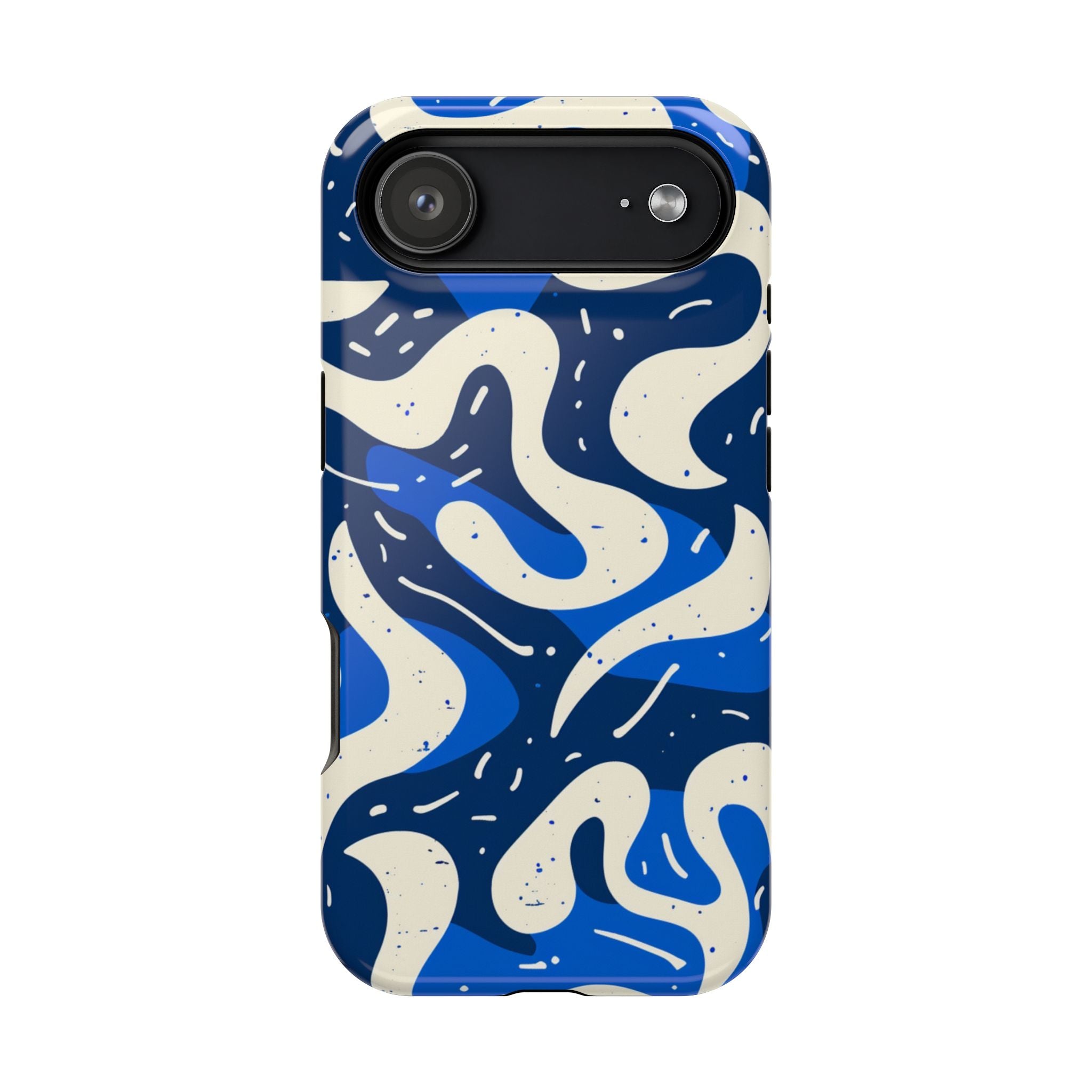 Blue Abstract Swirl Magnetic Impact-Resistant Phone Case