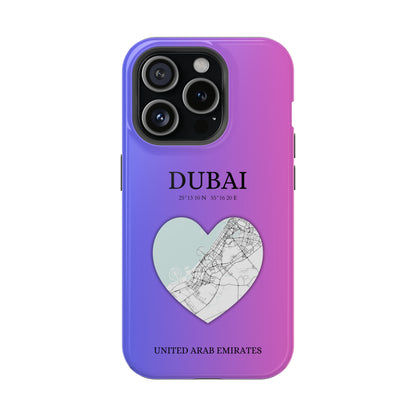 Dubai Heartbeat - Magenta (iPhone MagSafe Case)Elevate your iPhone's style with the Dubai Heartbeat White MagSafe Case, offering robust protection, MagSafe compatibility, and a choice of matte or glossy finish. PRimaGallery