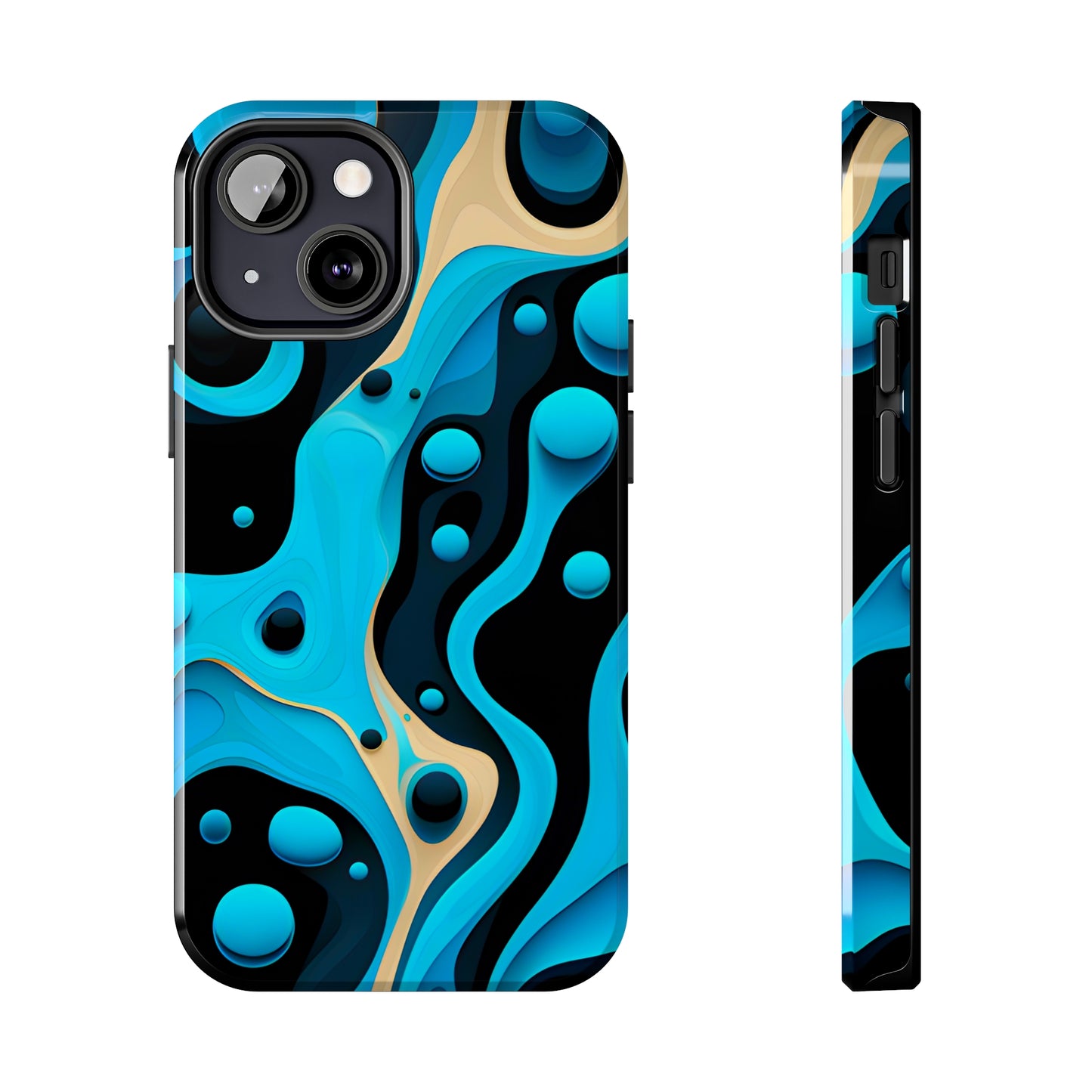 Flowing Shapes Harmony (iPhone Case 11-15)Revolutionize your iPhone's look and feel with RIMA Tough Phone Case – ultimate protection meets elegant style for iPhone 11-15. Grab yours now! 🛡️📱RimaGallery