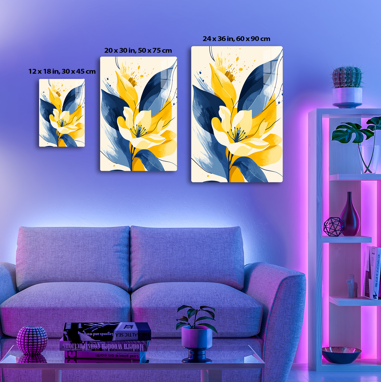 Indigo Spring (Acrylic)Make a statement with Indigo Spring acrylic prints. The 1⁄4" acrylic panel exudes the illusion of a smooth glass surface for vibrant artwork. Pre-installed hanging hRimaGallery