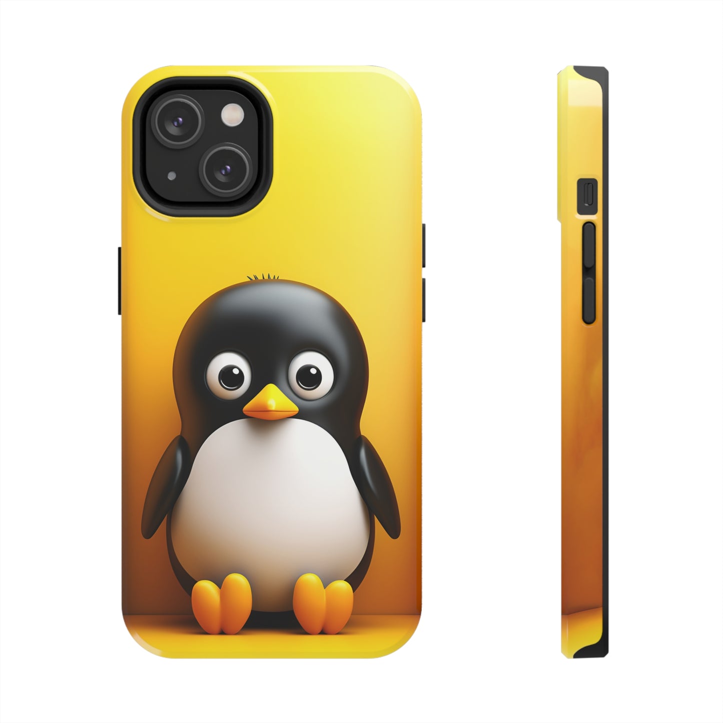 Cute penguin (iPhone Case 11-15)RIMA Tough Phone Case for iPhone 11, 12, 13, 14, &amp; 15 A cute cartoon penguin with Glossy Finish 📱✨
 
Ultimate Protection in Stylish Design 🌟:  
 
Welcome to RIRimaGallery