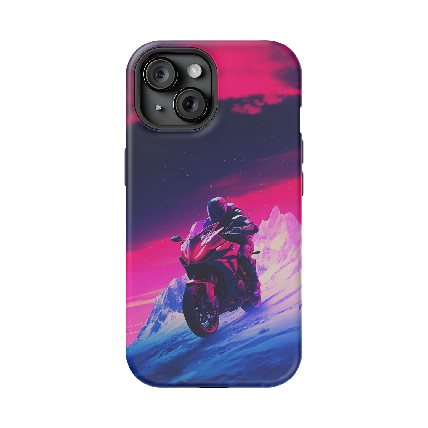 Twilight Rider (iPhone MagSafe Case)Twilight Rider MagSafe Durable Case: Style Meets Protection 📱✨
Upgrade your device with Rima Gallery's Twilight Rider MagSafe Durable Case. This case isn’t just aboRimaGallery