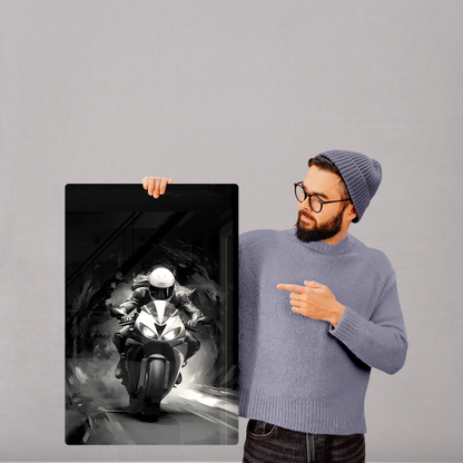 Female Night Biking (Acrylic)Female Night Biking Acrylic Wall Art with a Glass-Like Finish that Will Take Your Breath Away.Elevate Any Ambiance with Female Night Biking Acrylic Print🌟:Discover RimaGallery