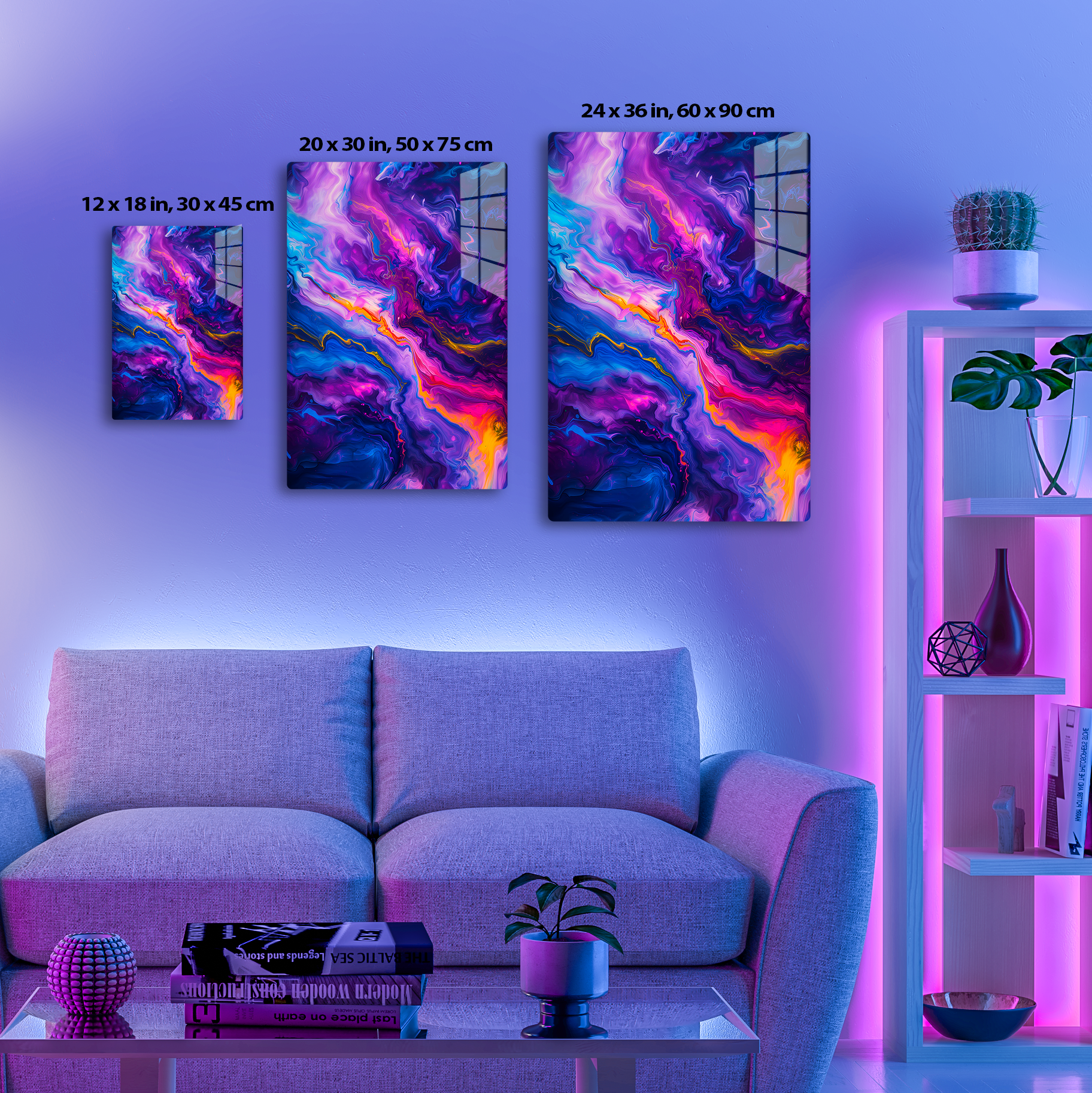 Psychedelic Flow (Acrylic)Make a statement with Psychedelic Flow acrylic prints. The 1⁄4" acrylic panel exudes the illusion of a smooth glass surface for vibrant artwork. Pre-installed hanginRimaGallery