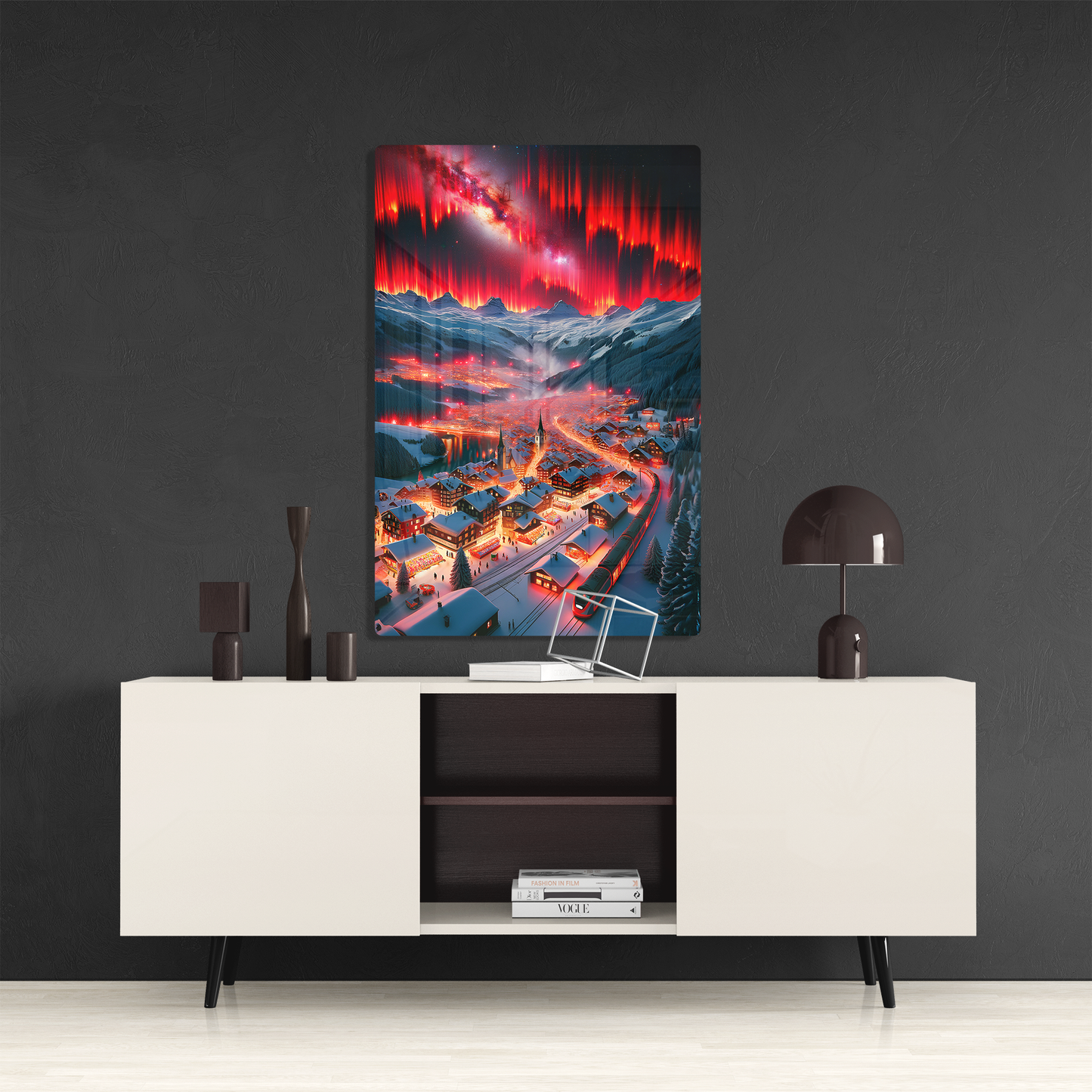 Aurora Village (Acrylic)Aurora Village Luminescence Transform your space with our elegant Acrylic Prints, where art meets modernity. Experience superior quality with high-grade acrylic and RimaGallery