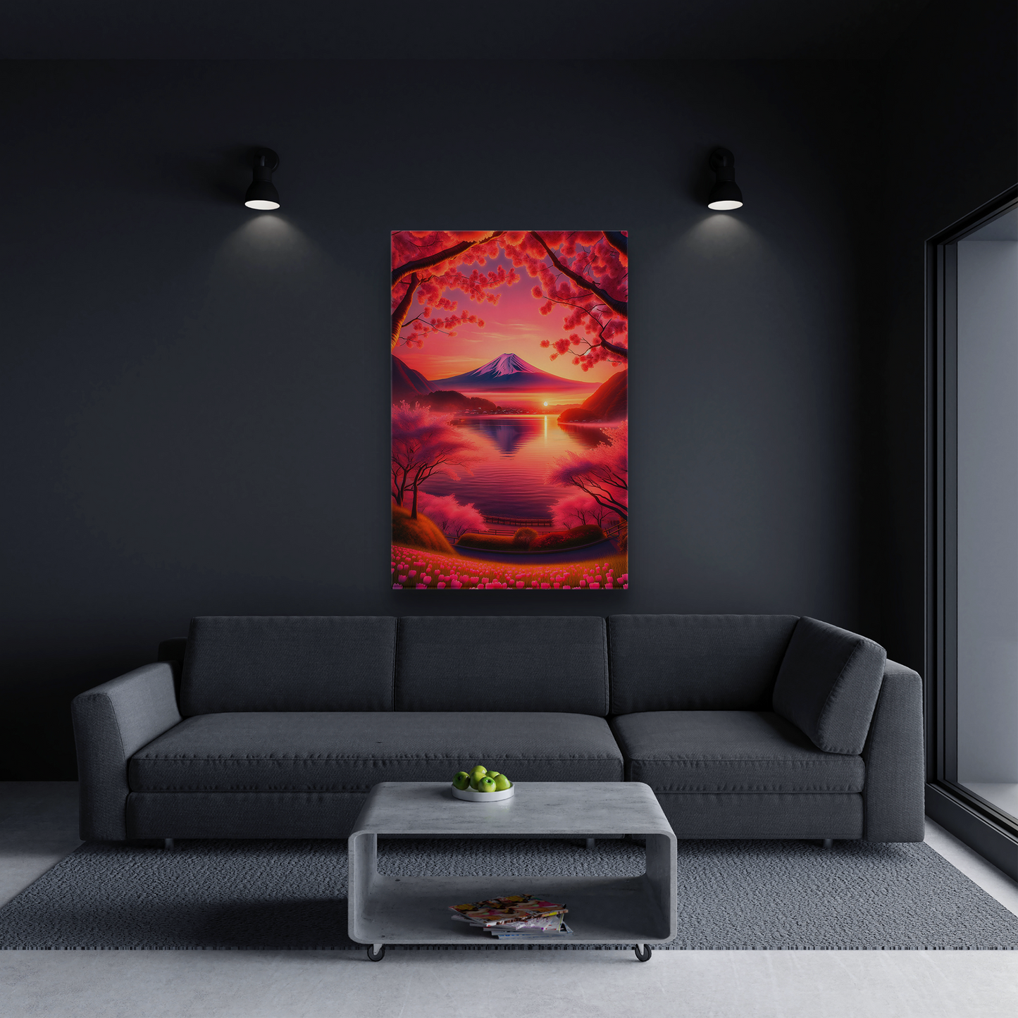 Crimson Fuji Dawn (Canvas)Crimson Fuji Dawn (Canvas  Matte finish, stretched, with a depth of 1.25 inches)
RimaGallery canvases - ethically produced art to elevate your space. Sustainably souRimaGallery