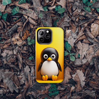 Cute penguin (iPhone Case 11-15)RIMA Tough Phone Case for iPhone 11, 12, 13, 14, &amp; 15 A cute cartoon penguin with Glossy Finish 📱✨
 
Ultimate Protection in Stylish Design 🌟:  
 
Welcome to RIRimaGallery