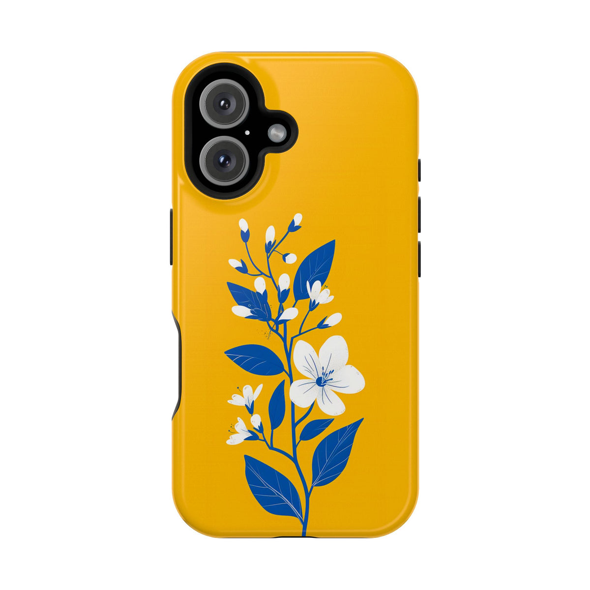 Blue Blossom Tough MagSafe Case for iPhone 13–17