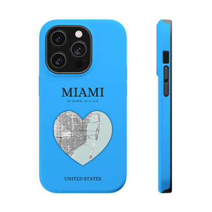 Miami Heartbeat - Sky Blue (iPhone MagSafe Case)Elevate your iPhone's style with the Miami Heartbeat Sky Blue MagSafe Case, offering robust protection, MagSafe compatibility, and a choice of matte or glossy finishRimaGallery