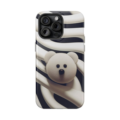 Zebra Print Teddy Bear (iPhone MagSafe Case)Zebra Print Teddy Bear MagSafe Durable Case: Style Meets Protection 📱✨
Upgrade your device with Rima Gallery's Zebra Print Teddy Bear MagSafe Durable Case. This casRimaGallery