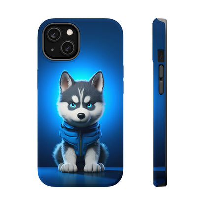 Blue Husky Charm (iPhone MagSafe Case)Blue Husky Charm MagSafe Durable Case: Style Meets Protection 📱✨
Upgrade your device with Rima Gallery's Blue Husky Charm MagSafe Durable Case. This case isn’t justRimaGallery
