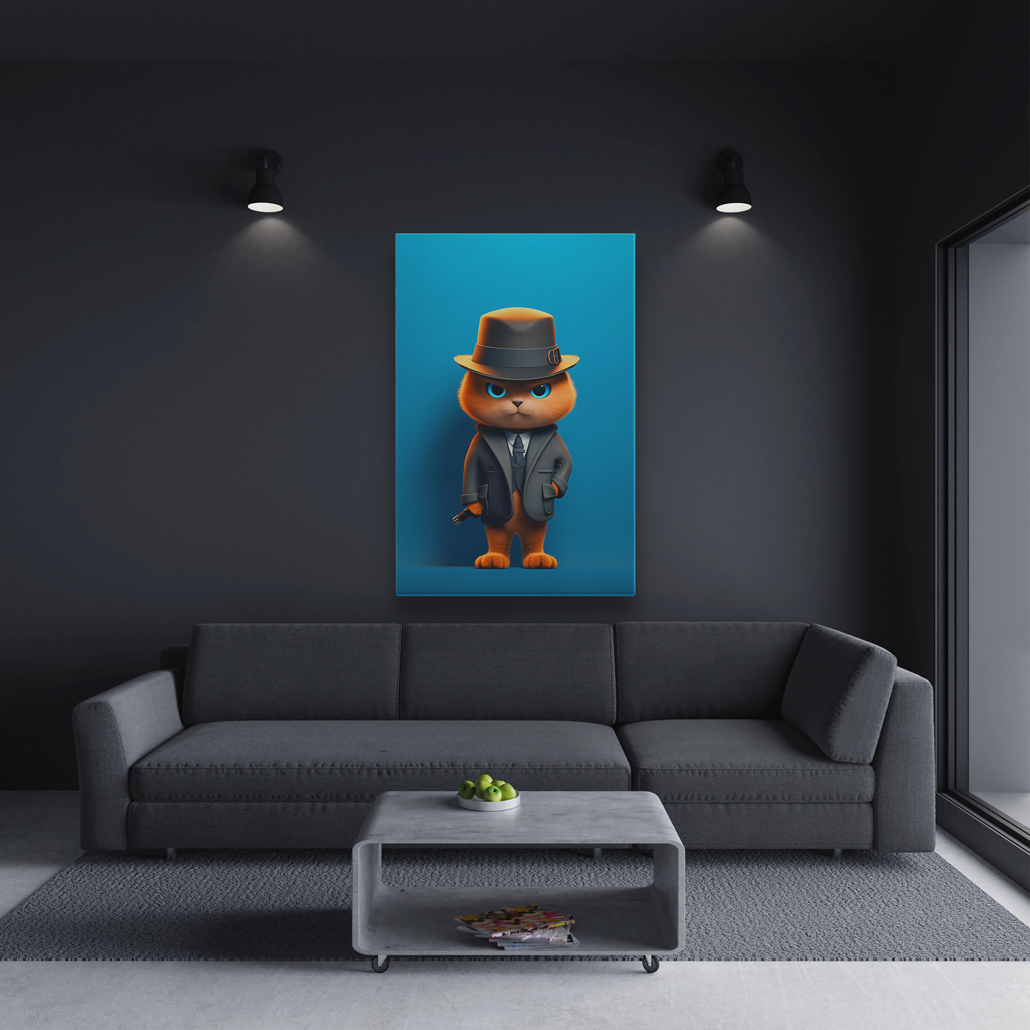 Detective Cat (Canvas)Detective Cat (Canvas  Matte finish, stretched, with a depth of 1.25 inches)
Elevate your space with RimaGallery's responsibly crafted canvases. Cotton/polyester canRimaGallery