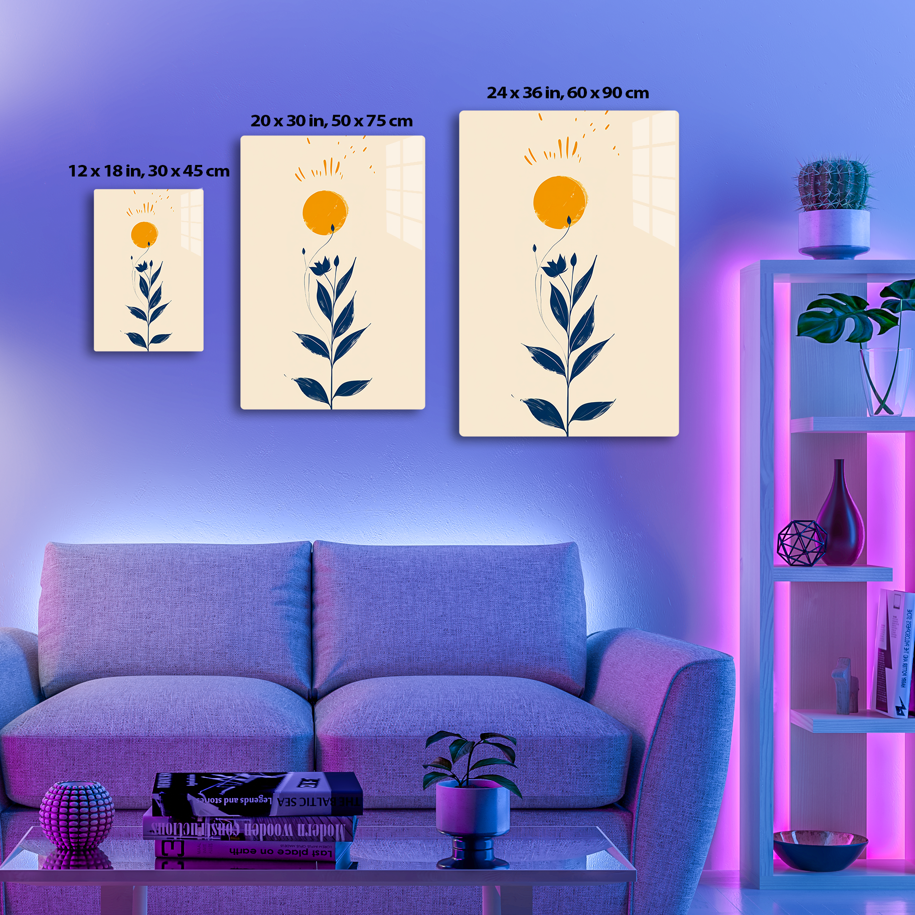 Radiant Petals (Acrylic)Make a statement with Radiant Petals acrylic prints. The 1⁄4" acrylic panel exudes the illusion of a smooth glass surface for vibrant artwork. Pre-installed hanging RimaGallery