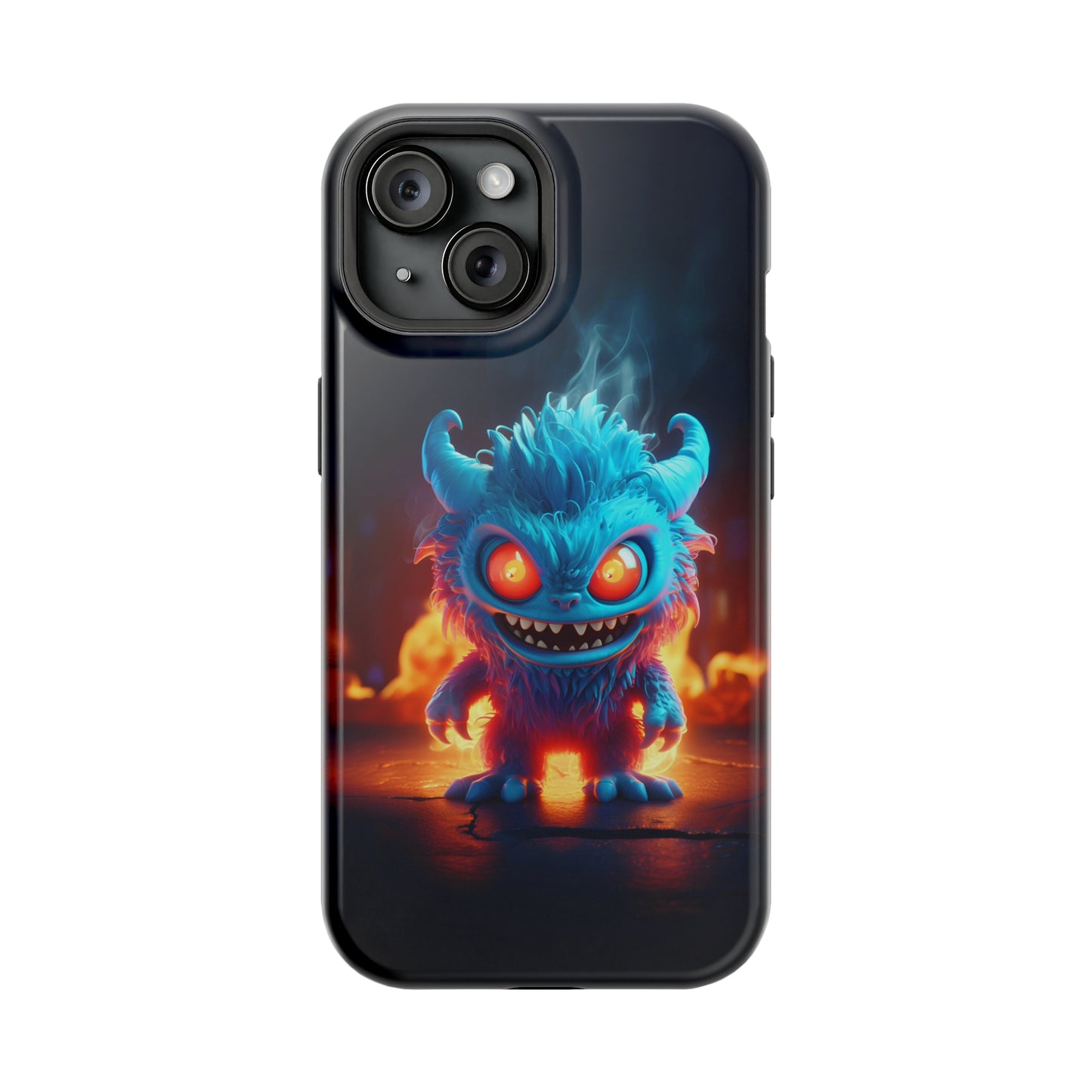 Fiery Monster (iPhone MagSafe Case)Revolutionize your iPhone's look and feel with RIMA Tough Phone Case – ultimate protection meets elegant style for iPhone 11-15. Grab yours now! 🛡️📱RimaGallery