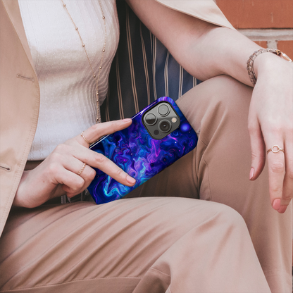 Nebula Swirl (iPhone MagSafe Case)Elevate your iPhone's protection and style with RimaGallery's TVibrant cosmic swirls in a nebula palette on iphone MagSafe Case against a dark backdrop. Enjoy dual-lRimaGallery