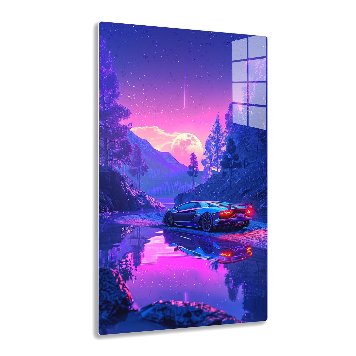 Twilight Reflections (Acrylic)Step into the universe with 'Twilight Reflections' on Acrylic from RimaGallery. Experience the cosmos in your home with vibrant, ethically crafted art. Free shippingRimaGallery
