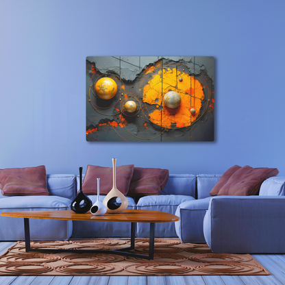 Dazzling Acrylic Prints: A Space Themed Wall Decor With Several Planets- A Mesmerizing Fusion of Modern Craftsmanship &amp; Glossy Wall Art.
 
A Statement Piece with-Planets (Acrylic)