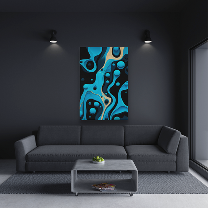 Flowing Shapes Harmony (Canvas)Flowing Shapes Harmony (Canvas  Matte finish, stretched, with a depth of 1.25 inches)
Struggling with low-quality canvases? Switch to RimaGallery! Our canvases are mRimaGallery