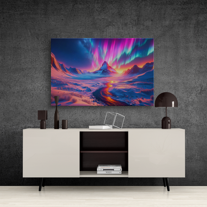 Auroral Mountain Majesty (Canvas)Auroral Mountain Majesty (Canvas  Matte finish, stretched, with a depth of 1.25 inches)
Struggling with low-quality canvases? Switch to RimaGallery! Our canvases areRimaGallery