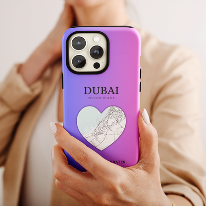 Dubai Heartbeat - Magenta (iPhone MagSafe Case)Elevate your iPhone's style with the Dubai Heartbeat White MagSafe Case, offering robust protection, MagSafe compatibility, and a choice of matte or glossy finish. PRimaGallery