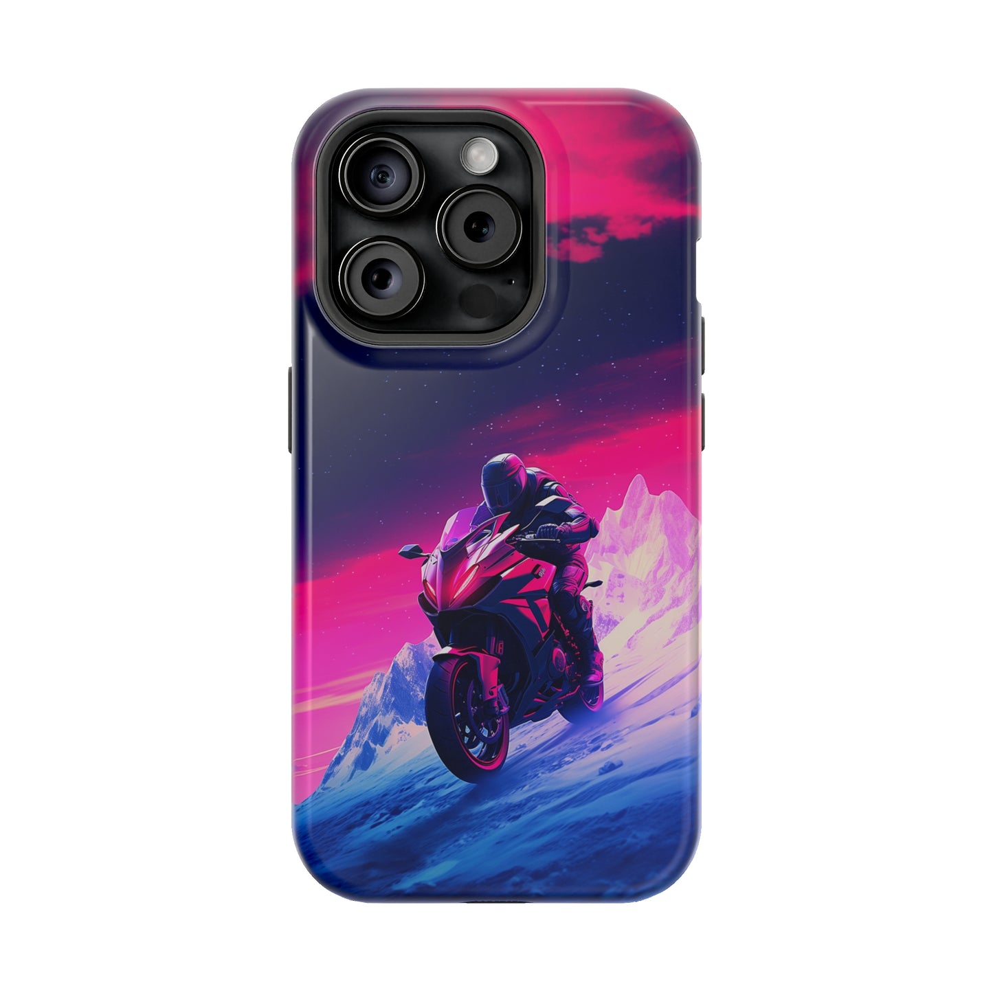 Twilight Rider (iPhone MagSafe Case)Twilight Rider MagSafe Durable Case: Style Meets Protection 📱✨
Upgrade your device with Rima Gallery's Twilight Rider MagSafe Durable Case. This case isn’t just aboRimaGallery