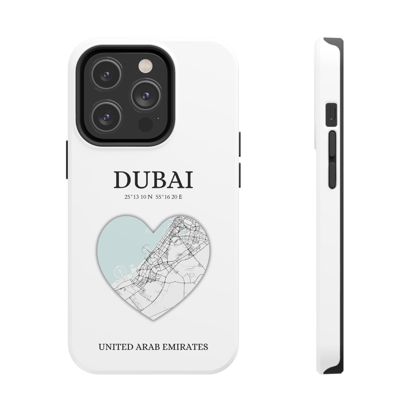 Dubai Heartbeat - White (iPhone Case 11-15)Capture the essence of Dubai with RimaGallery's Heartbeat White iPhone case, blending durable protection and unique design. Perfect for iPhone 11-15 models. Free shiRimaGallery