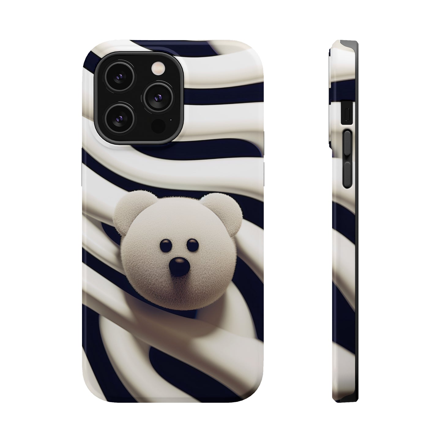 Zebra Print Teddy Bear (iPhone MagSafe Case)Zebra Print Teddy Bear MagSafe Durable Case: Style Meets Protection 📱✨
Upgrade your device with Rima Gallery's Zebra Print Teddy Bear MagSafe Durable Case. This casRimaGallery