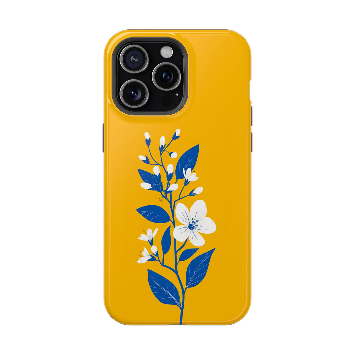 Blue Blossom Tough MagSafe Case for iPhone 13–17