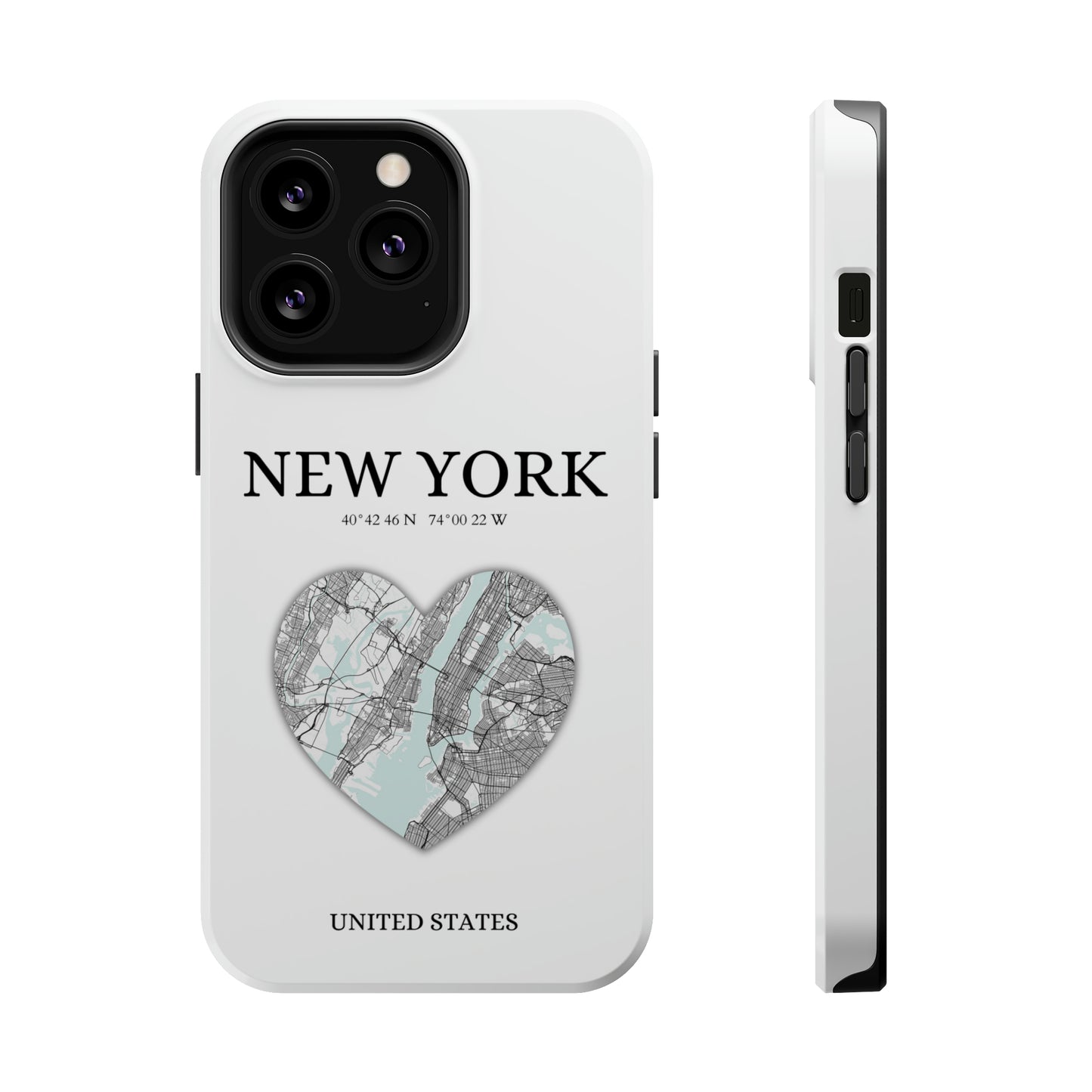 Elevate your iPhone's style with the Dubai Heartbeat White MagSafe Case, offering robust protection, MagSafe compatibility, and a choice of matte or glossy finish. P-York Heartbeat - White (iPhone MagSafe Case)